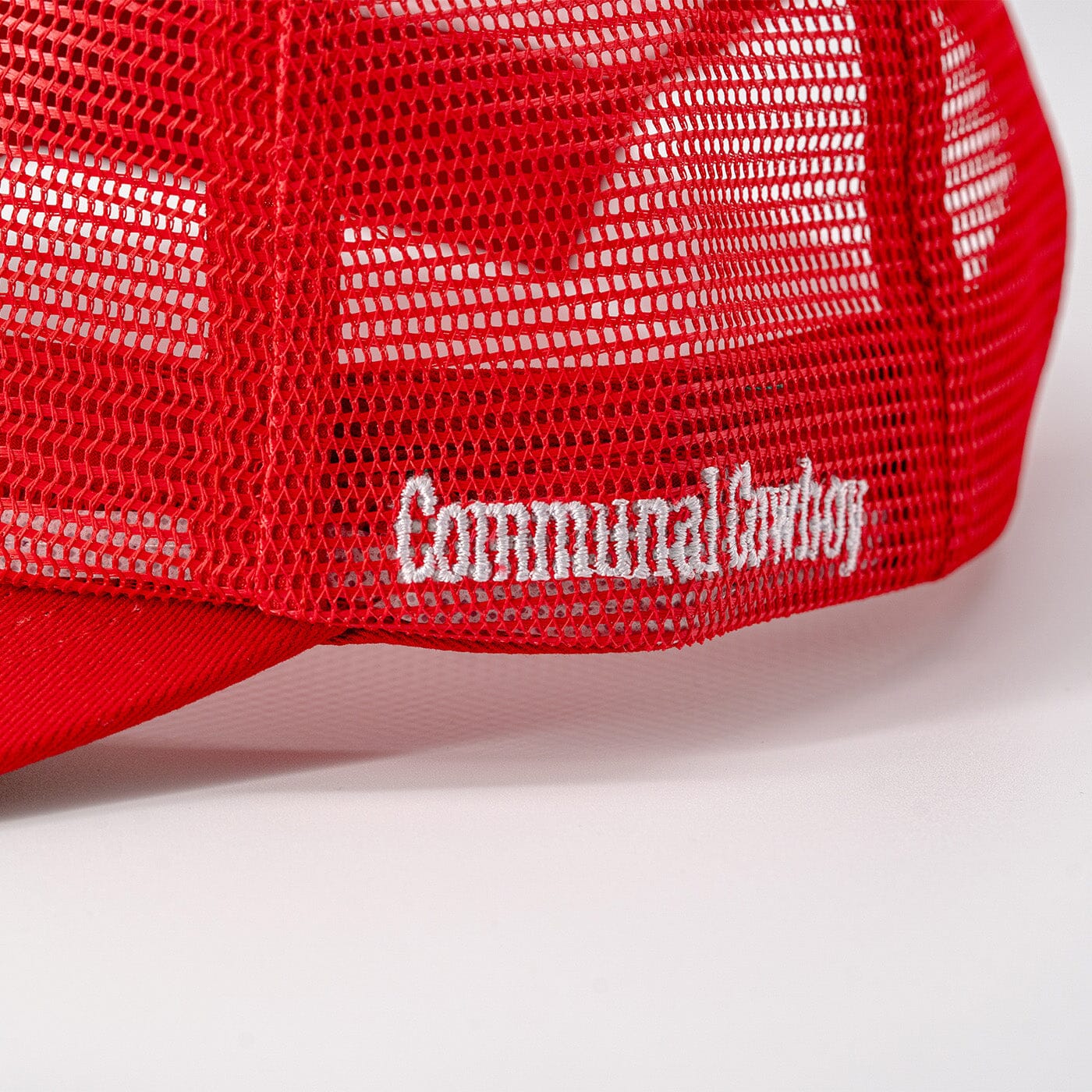 Red All-Mesh Luck Company Hat Side Embroidery