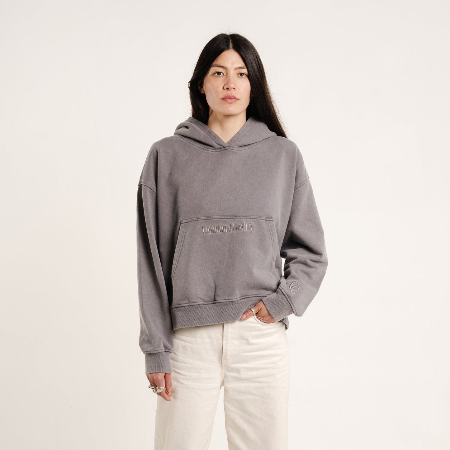 Classic Crop Hoodie Communal Cowboy 
