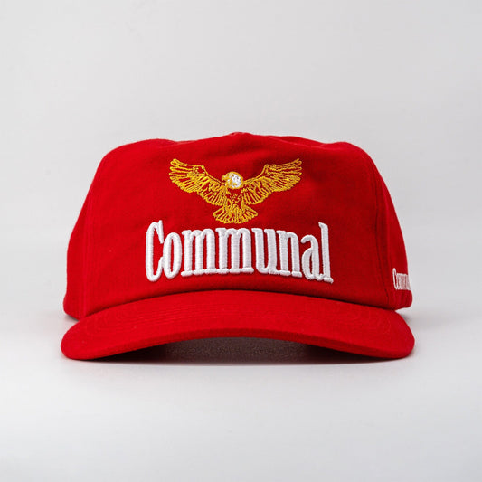 Communal Eagle Hat Communal Cowboy Red Cotton Twill Mesh Flap