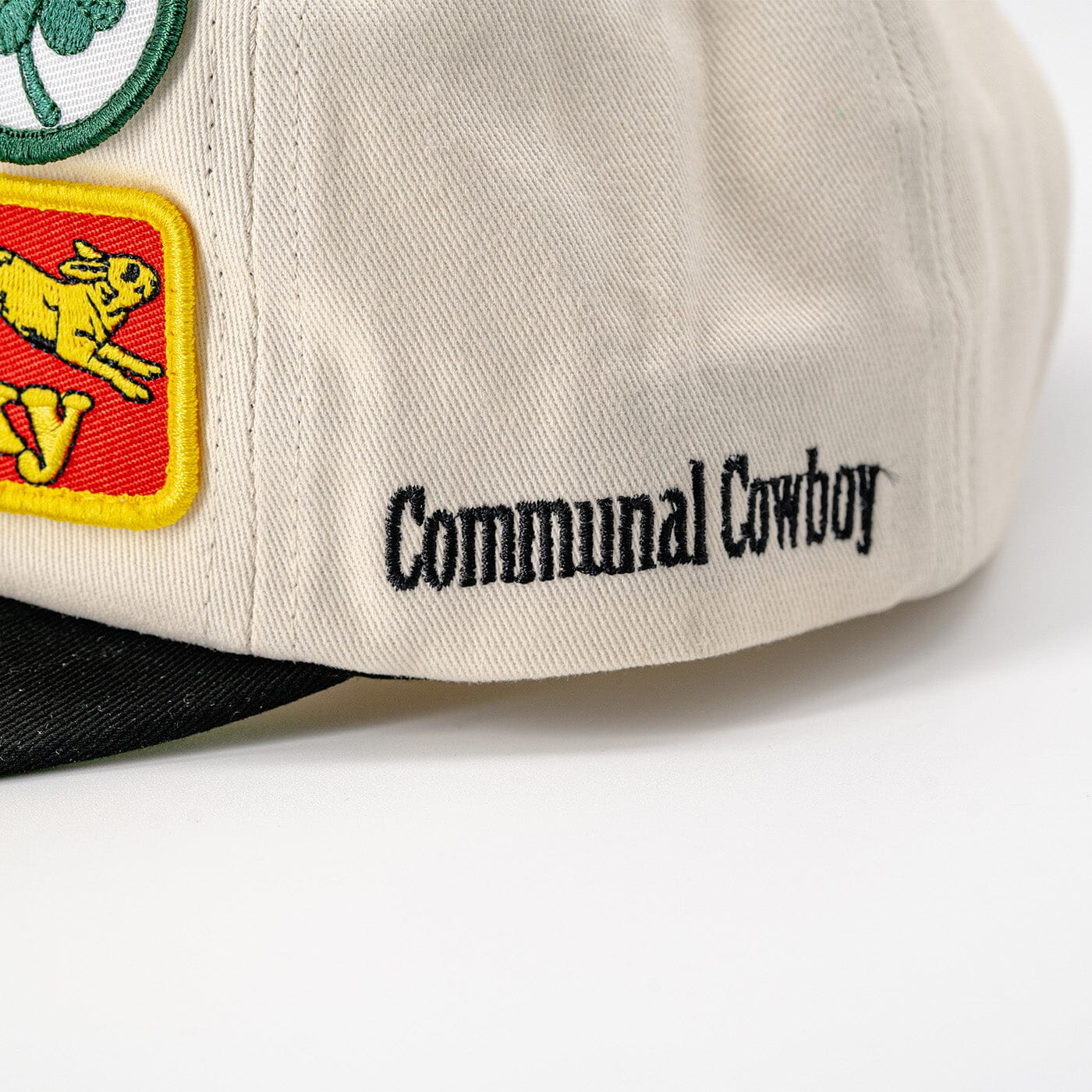 Good Luck Patch Collage Hat Side Embroidery